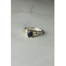 Sky Jewelry Серебряное кольцо 925 проба с насыщенно темно-синим Сапфиром