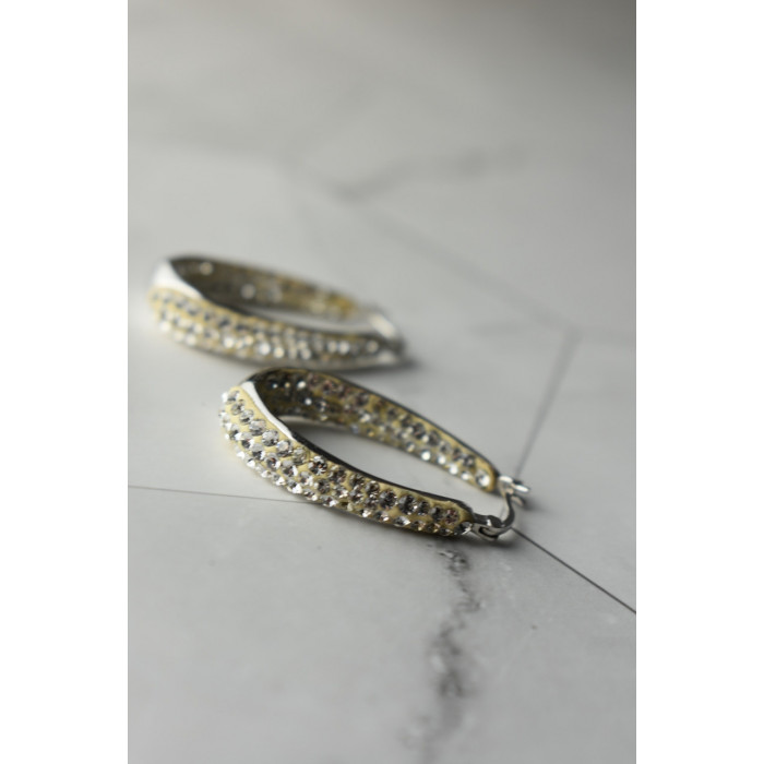 Sky Jewelry Серебряные серьги 925 проба  с фианитами  *Блеск Капли