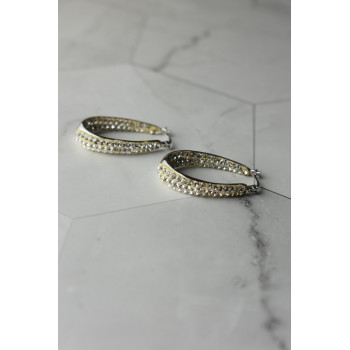 Sky Jewelry Серебряные серьги 925 проба  с фианитами  *Блеск Капли