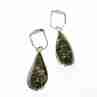 Sky Jewelry Серебряные серьги 925 пробы с зеленой  Яшмой