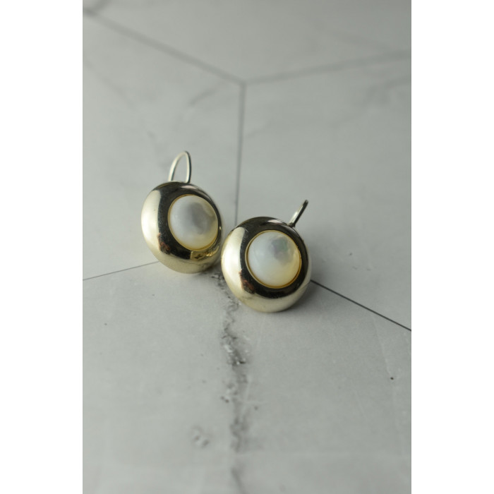 Sky Jewelry Серебряные серьги с Перламутром