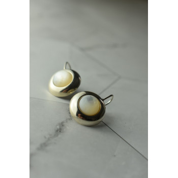 Sky Jewelry Серебряные серьги с Перламутром