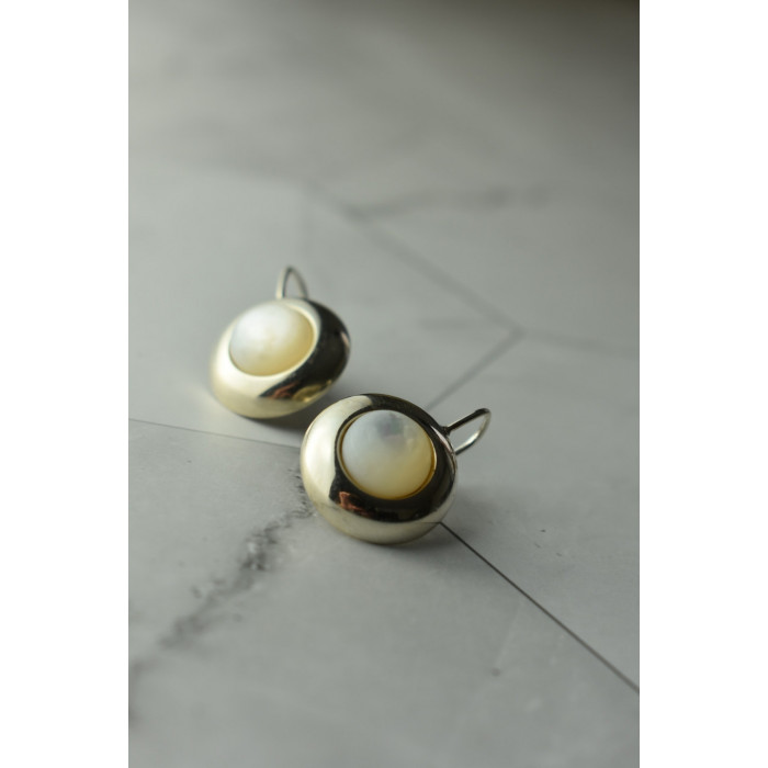 Sky Jewelry Серебряные серьги с Перламутром
