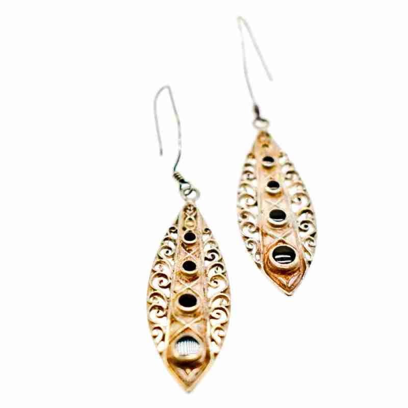 Sky Jewelry Винтажные Серебряные серьги 925 пробы со вставками из Черного Агата