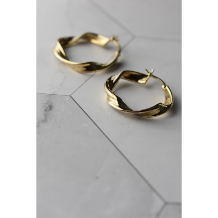 Sky Jewelry Серебряные серьги в позолоте  925 проба  *Классика*