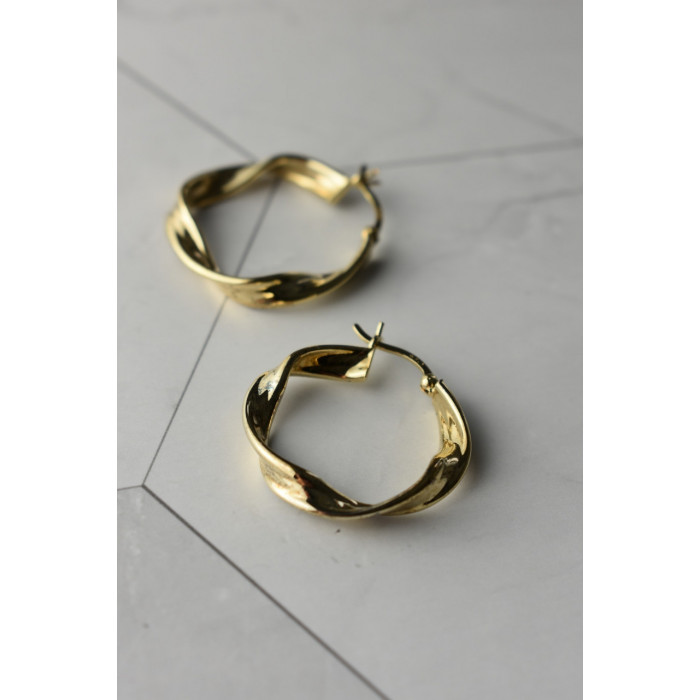 Sky Jewelry Серебряные серьги в позолоте  925 проба  *Классика*