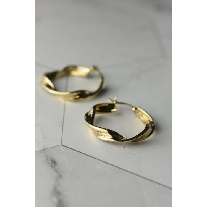 Sky Jewelry Серебряные серьги в позолоте  925 проба  *Классика*