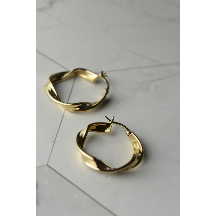 Sky Jewelry Серебряные серьги в позолоте  925 проба  *Классика*