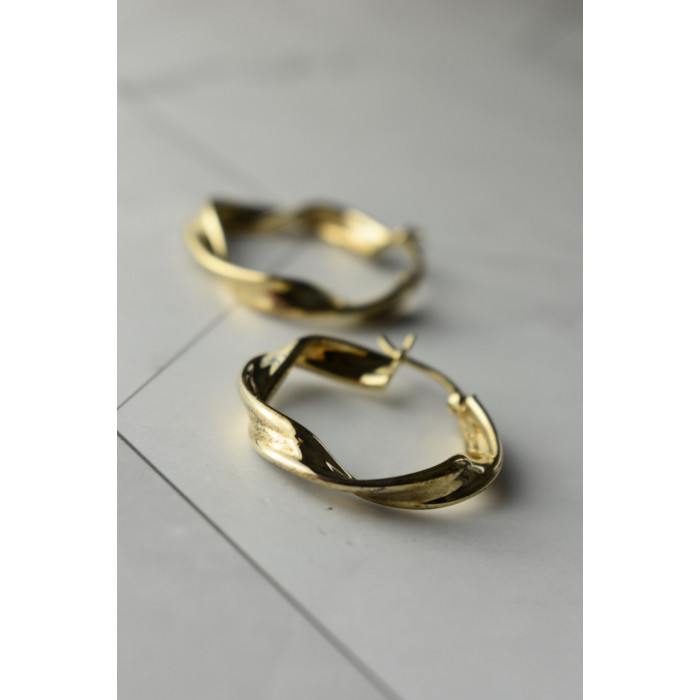 Sky Jewelry Серебряные серьги в позолоте  925 проба  *Классика*