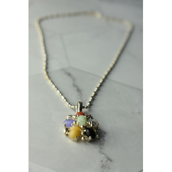 Sky Jewelry Серебряная цепочка с кулоном  *Поделочные Камни*