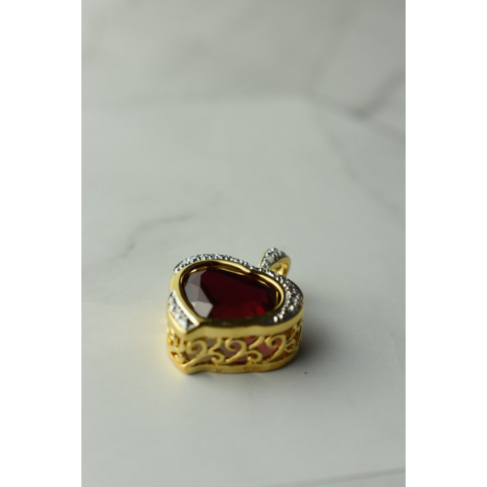 Sky Jewelry Серебряный Кулон в позолоте 925 проба с камнем Шпинель