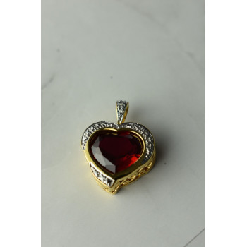 Sky Jewelry Серебряный Кулон в позолоте 925 проба с камнем Шпинель