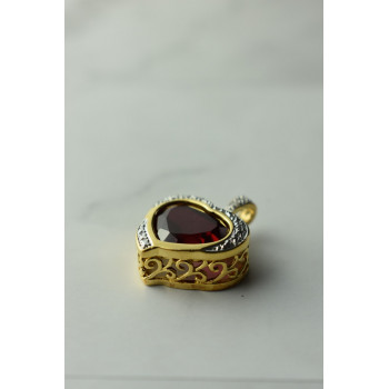 Sky Jewelry Серебряный Кулон в позолоте 925 проба с камнем Шпинель