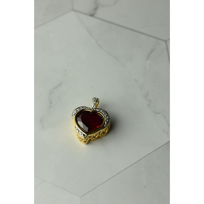 Sky Jewelry Серебряный Кулон в позолоте 925 проба с камнем Шпинель