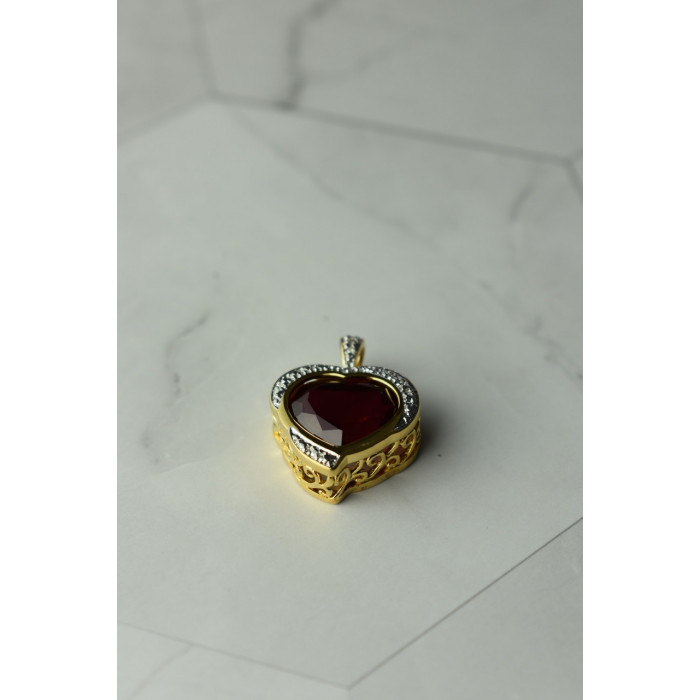 Sky Jewelry Серебряный Кулон в позолоте 925 проба с камнем Шпинель