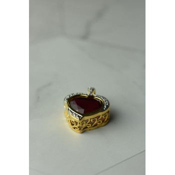 Sky Jewelry Серебряный Кулон в позолоте 925 проба с камнем Шпинель