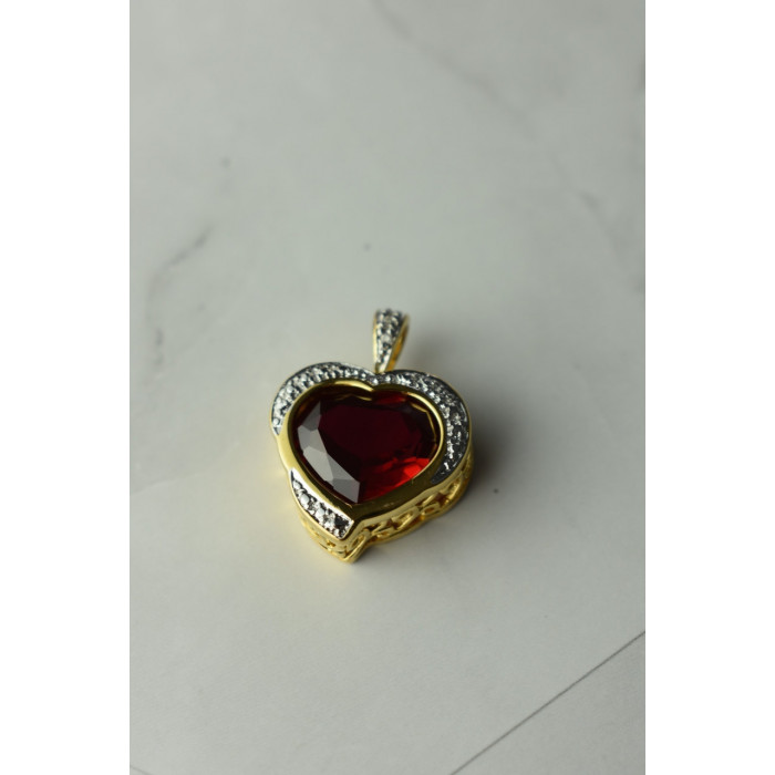 Sky Jewelry Серебряный Кулон в позолоте 925 проба с камнем Шпинель