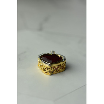 Sky Jewelry Серебряный Кулон в позолоте 925 проба с камнем Шпинель