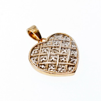 Sky Jewelry Кулон серебро в позолоте 925 проба *Сердце*