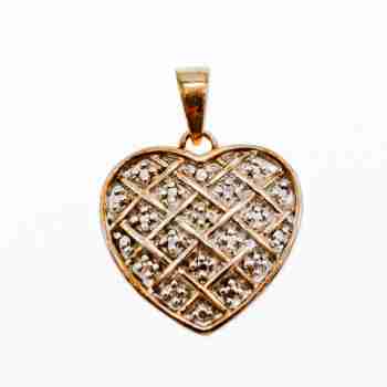 Sky Jewelry Кулон серебро в позолоте 925 проба *Сердце*