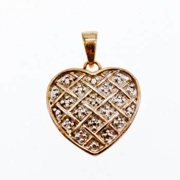 Sky Jewelry Кулон серебро в позолоте 925 проба *Сердце*