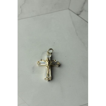 Sky Jewelry Серебряный крестик с фианитами  925 проба