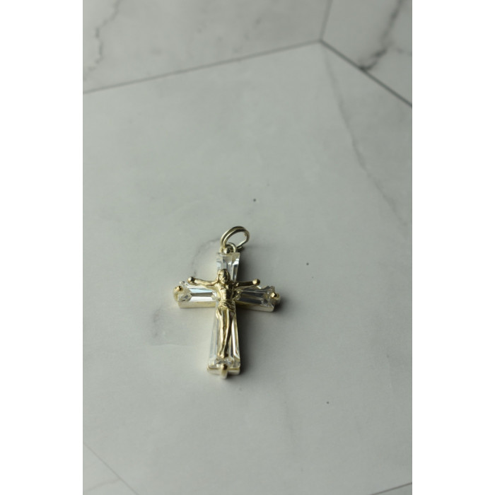 Sky Jewelry Серебряный крестик с фианитами  925 проба