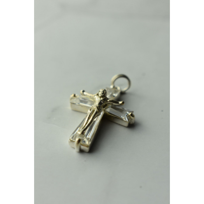 Sky Jewelry Серебряный крестик с фианитами  925 проба