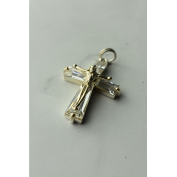 Sky Jewelry Серебряный крестик с фианитами  925 проба
