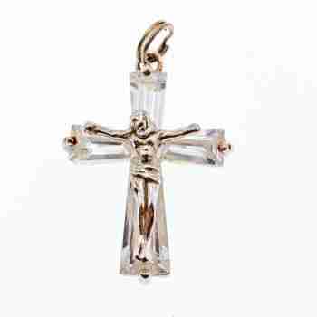 Sky Jewelry Серебряный крестик с фианитами  925 проба