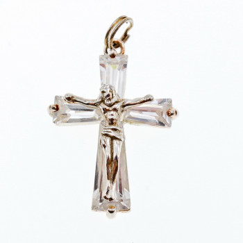 Sky Jewelry Серебряный крестик с фианитами  925 проба