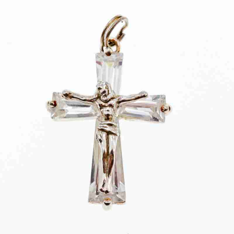 Sky Jewelry Серебряный крестик с фианитами  925 проба