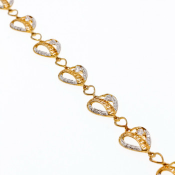 Sky Jewelry Серебряный браслет в позолоте 925 пробы с фианитами *LOVE