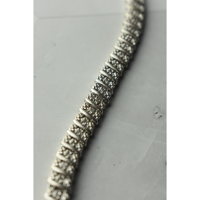 Sky Jewelry Серебряный браслет 925 пробы с бесцветным Сапфиром