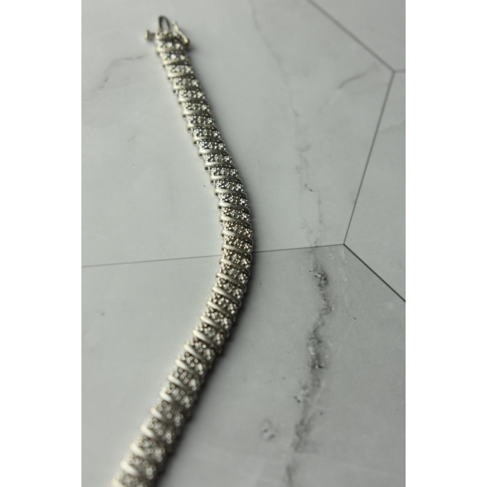 Sky Jewelry Серебряный браслет 925 пробы с бесцветным Сапфиром