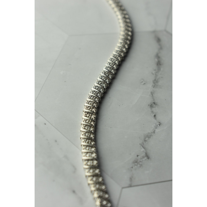 Sky Jewelry Серебряный браслет 925 пробы с бесцветным Сапфиром