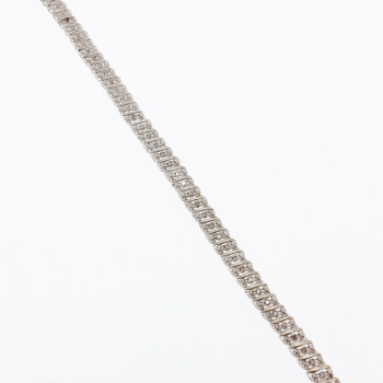 Sky Jewelry Серебряный браслет 925 пробы с бесцветным Сапфиром