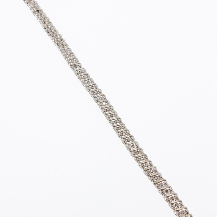 Sky Jewelry Серебряный браслет 925 пробы с бесцветным Сапфиром