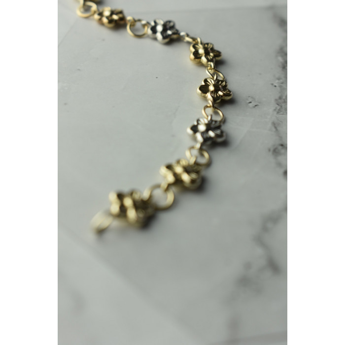 Sky Jewelry Серебряный браслет 925 проба  с позолотой 14К (585 проба)  Италия