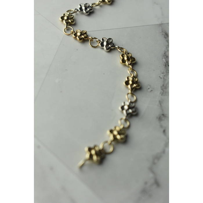 Sky Jewelry Серебряный браслет 925 проба  с позолотой 14К (585 проба)  Италия