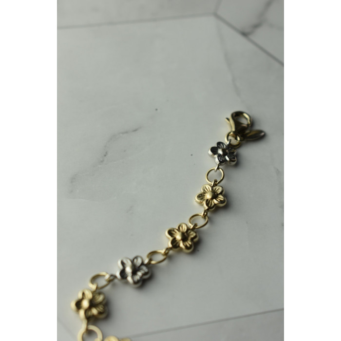 Sky Jewelry Серебряный браслет 925 проба  с позолотой 14К (585 проба)  Италия