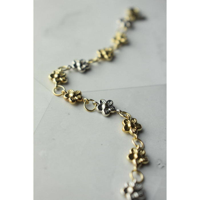 Sky Jewelry Серебряный браслет 925 проба  с позолотой 14К (585 проба)  Италия