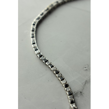 Sky Jewelry Серебряный браслет с камнями черная Шпинель и Гошенит (берилл)