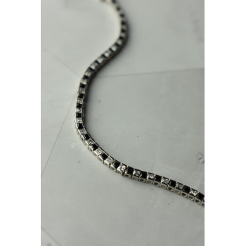 Sky Jewelry Серебряный браслет с камнями черная Шпинель и Гошенит (берилл)