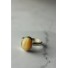 Sky Jewelry Серебряное кольцо 925 пробы с Желтым Янтарем