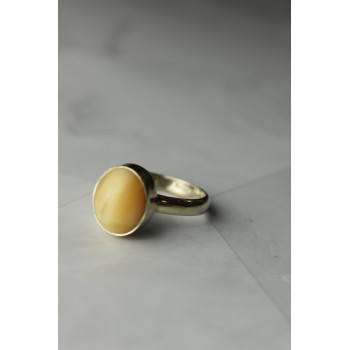 Sky Jewelry Серебряное кольцо 925 пробы с Желтым Янтарем