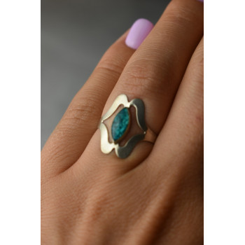 Sky Jewelry Серебряное кольцо 925 пробы  с *Китайской* Бирюзой