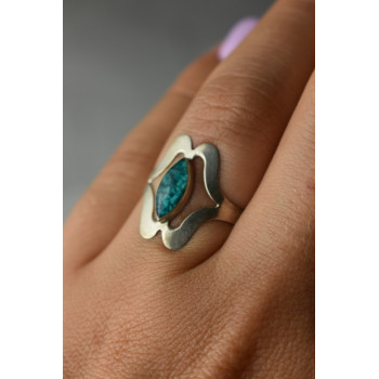 Sky Jewelry Серебряное кольцо 925 пробы  с *Китайской* Бирюзой