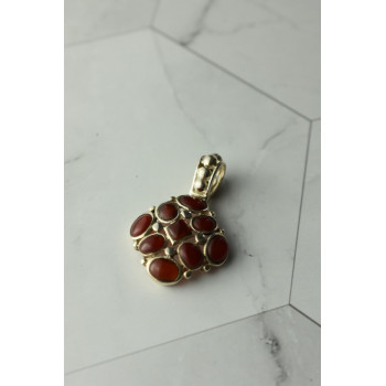 Sky Jewelry Серебряный кулон с камнем Сердолик ( Карнеол )