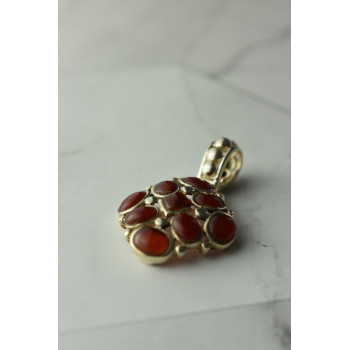 Sky Jewelry Серебряный кулон с камнем Сердолик ( Карнеол )